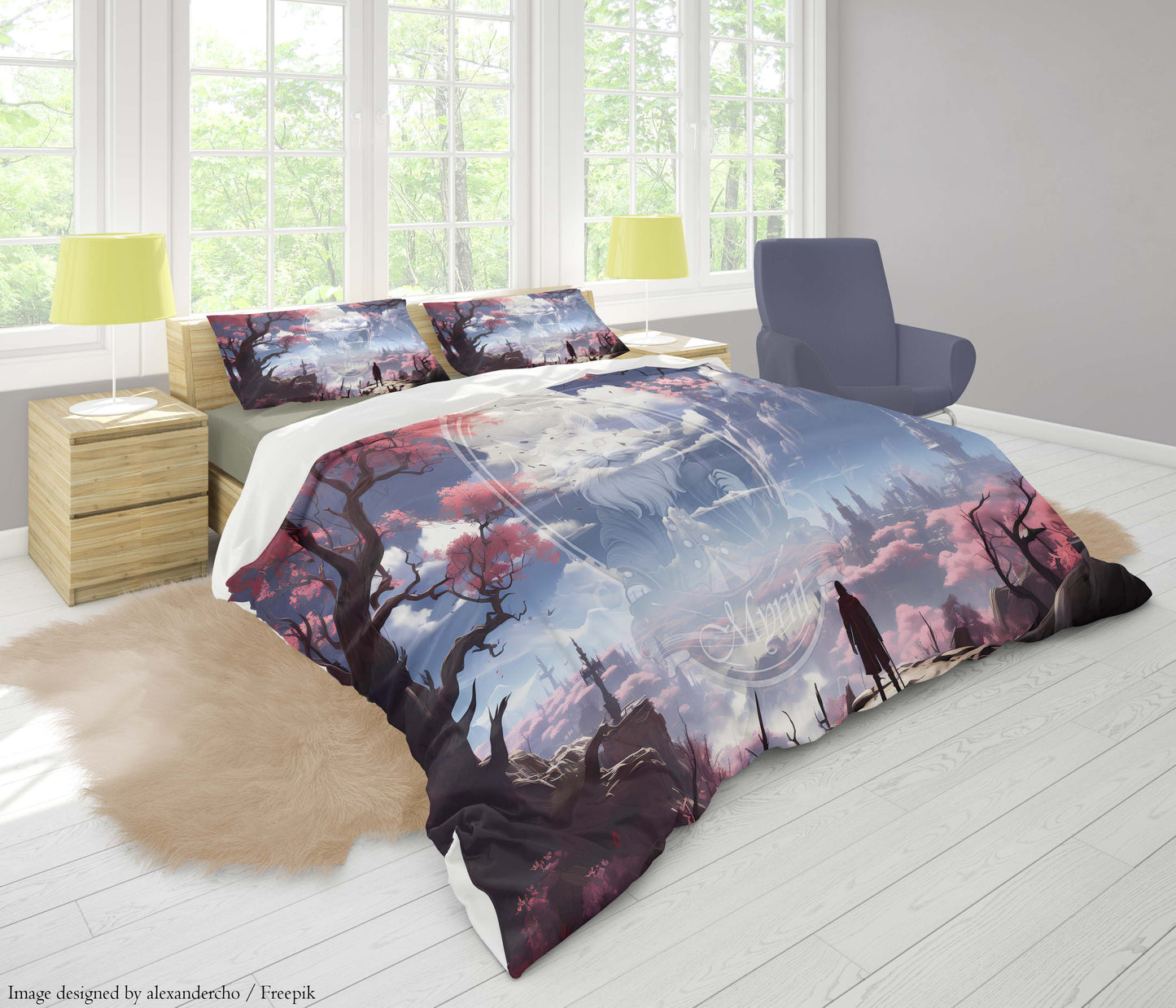 Adventurer looking over a forest