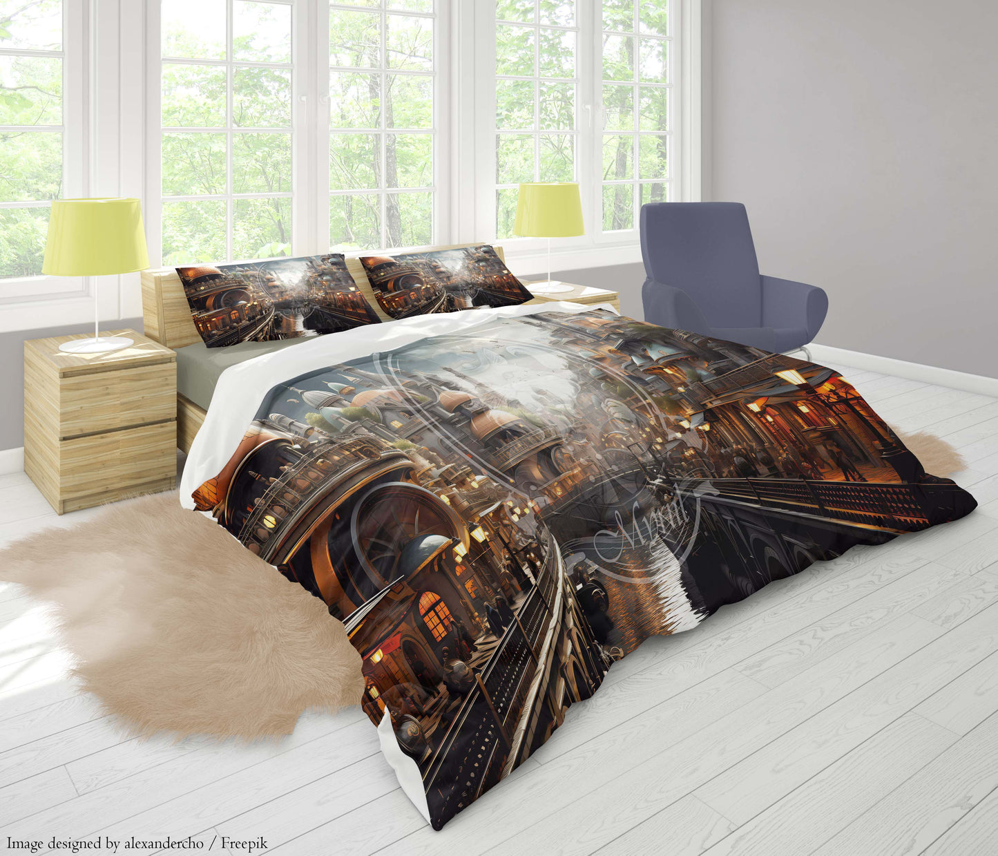 Steampunk-spoorwegstad