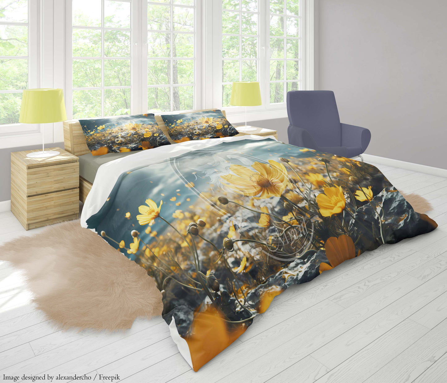 Flowers blooming on a stormy day