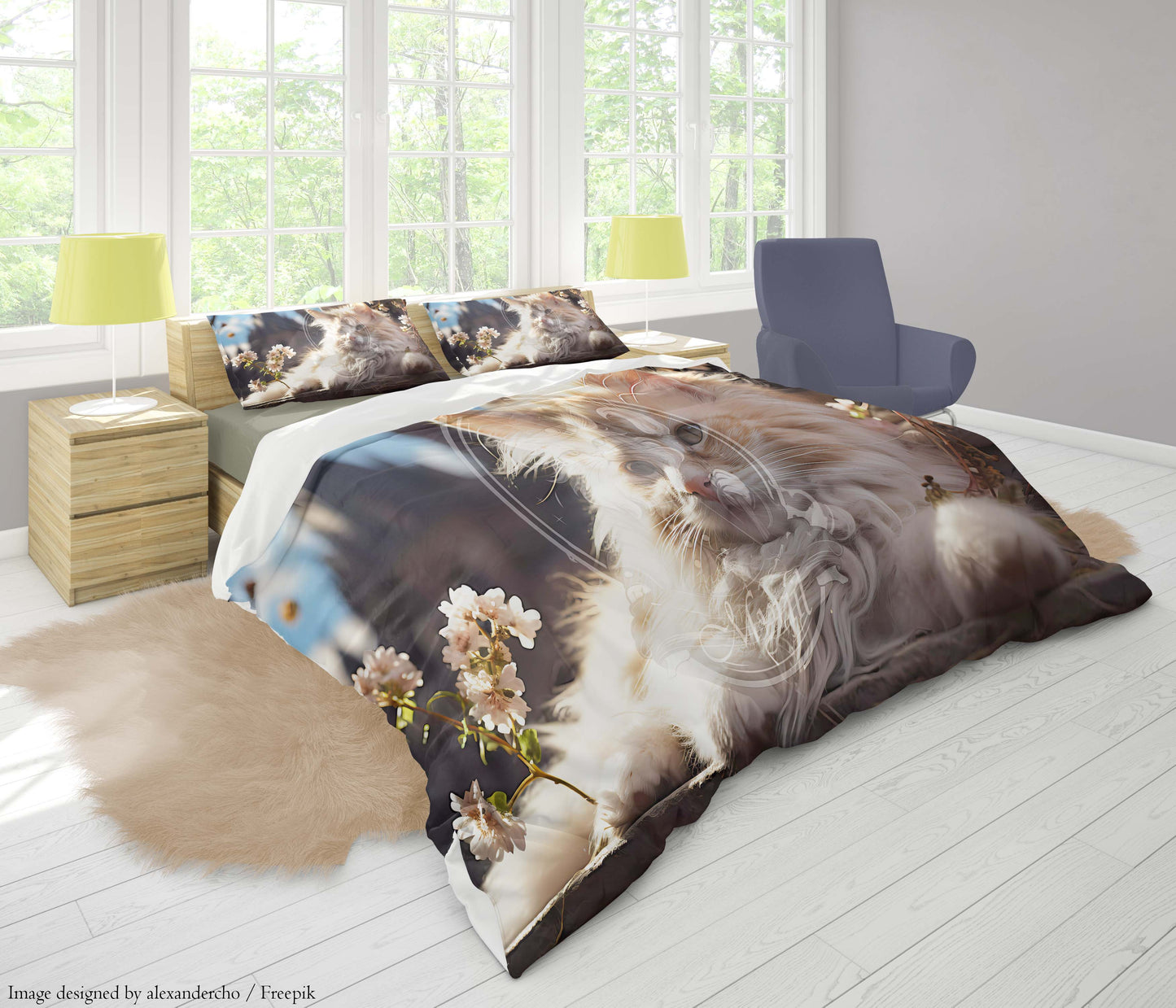 Cat sleeping in the morning sun