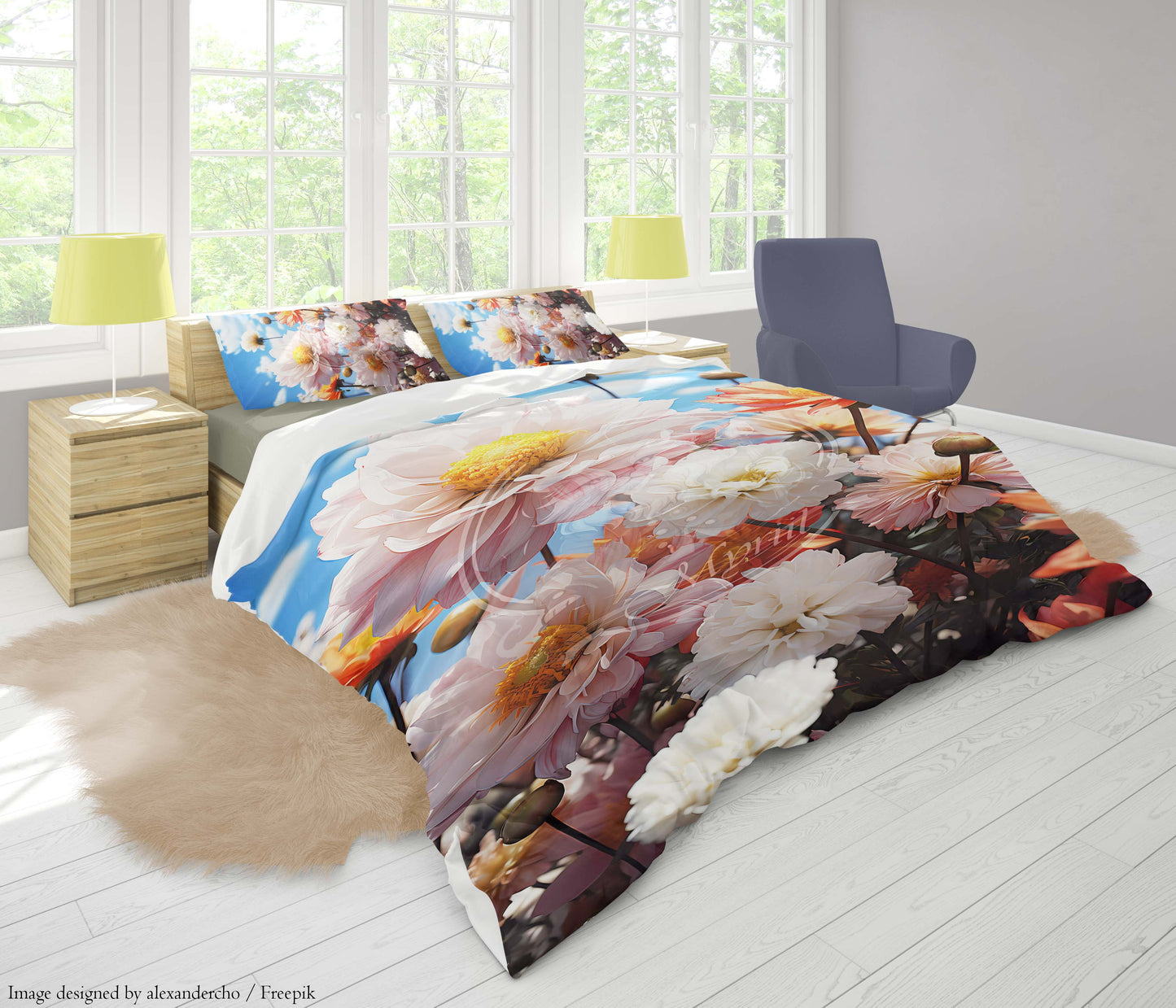 Blooming pink flowers in spring