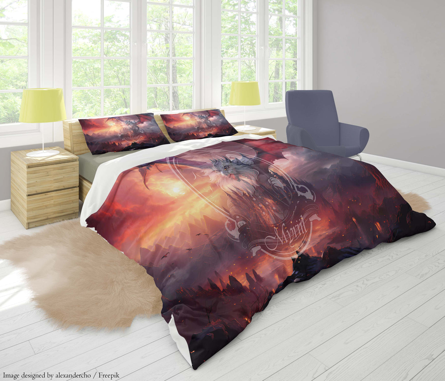 Castle under siege by a dragon