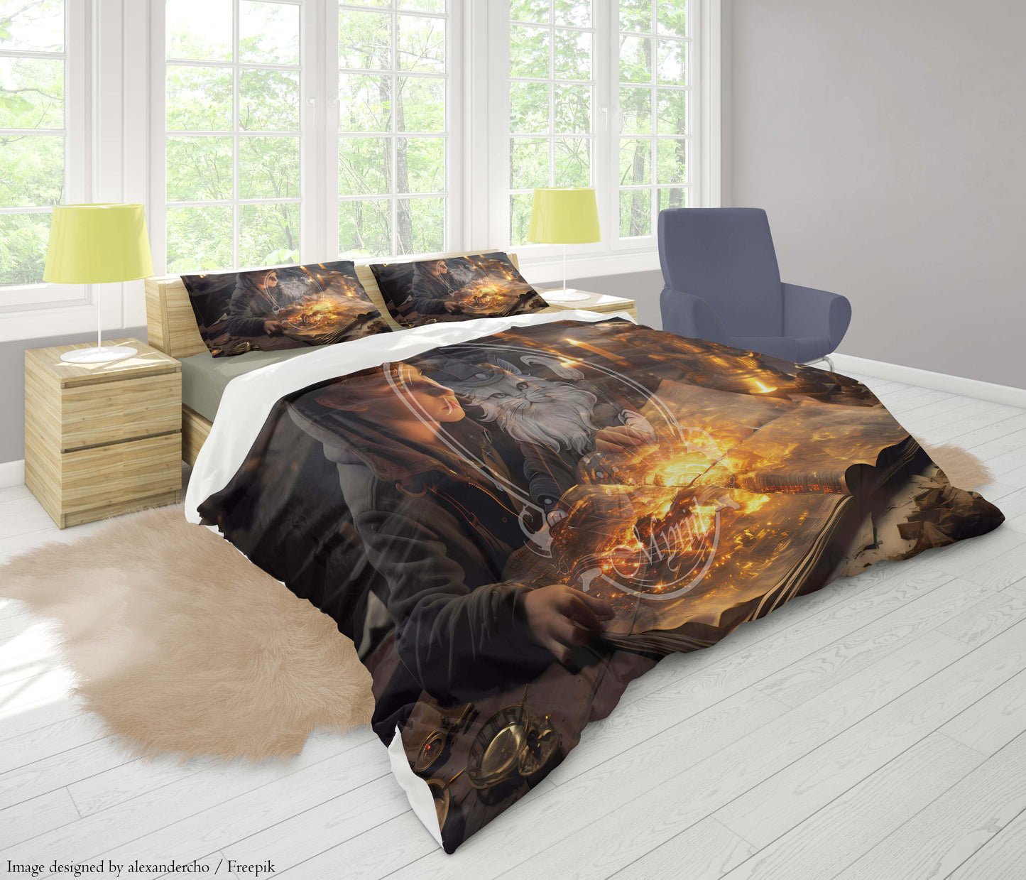 A young wizard discovering the power of magic