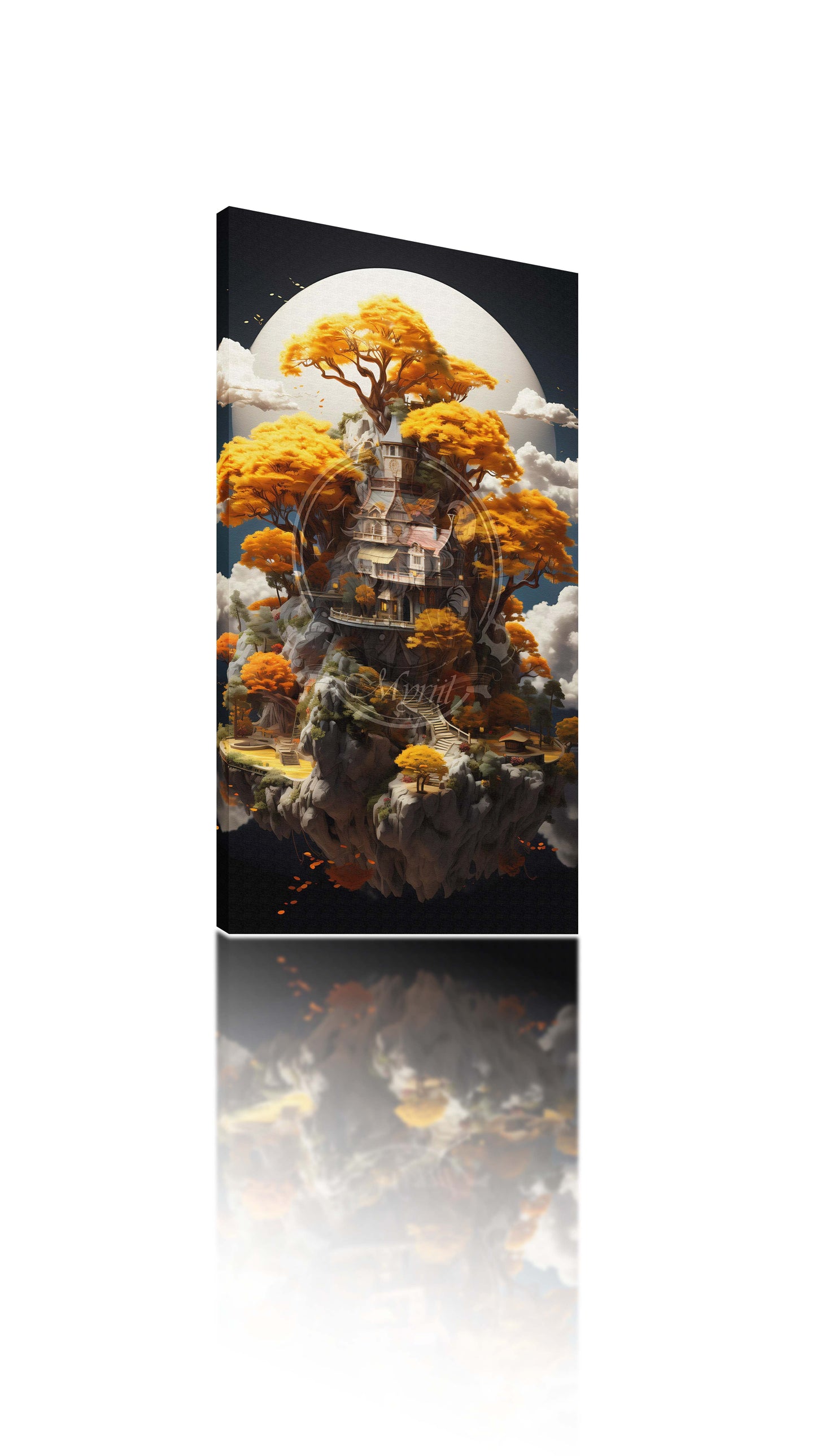 Floating castle in the sky