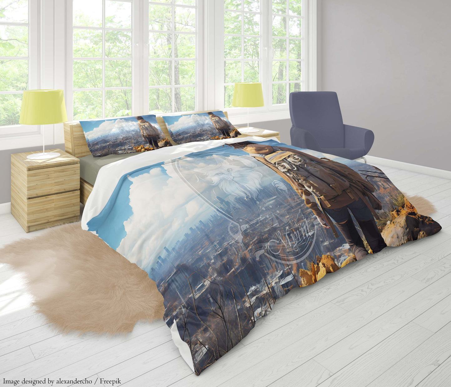 Een avonturier in een post-apocalyptische wereld