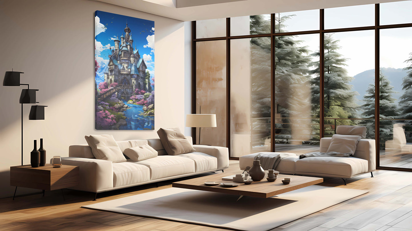 Blue cosy castle