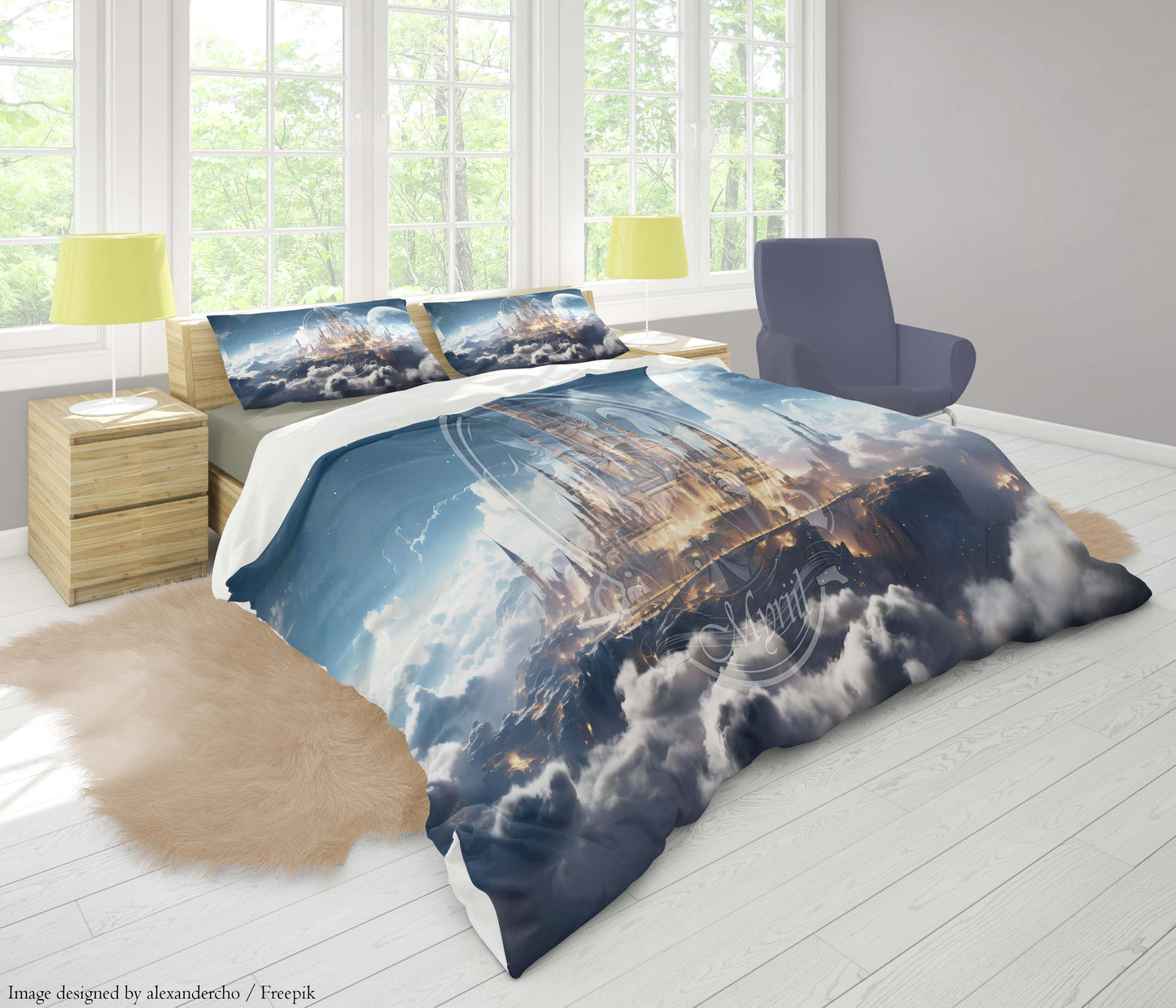 Heavenly casstle rising above the clouds