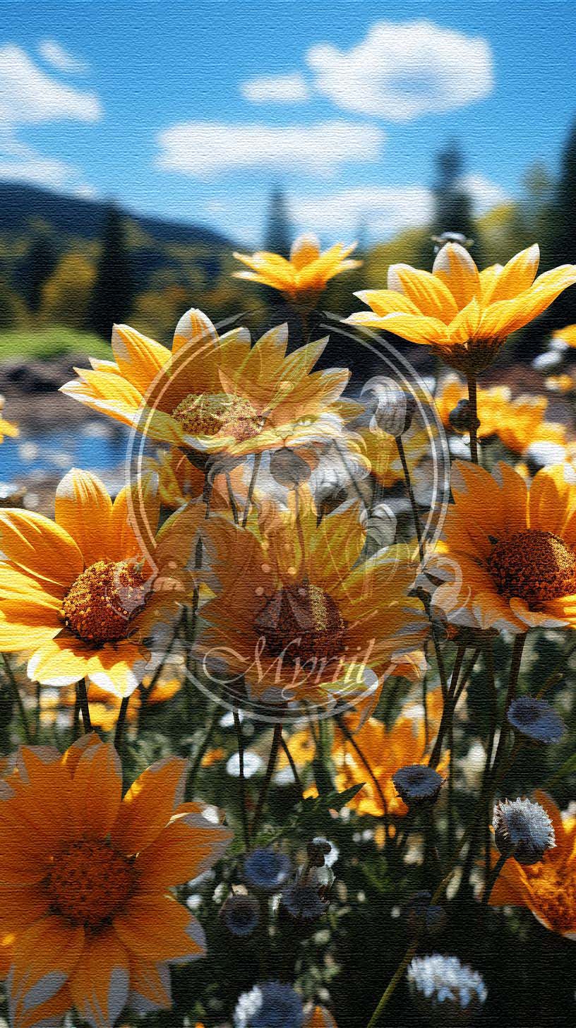 Peacefull flowers growing in spring