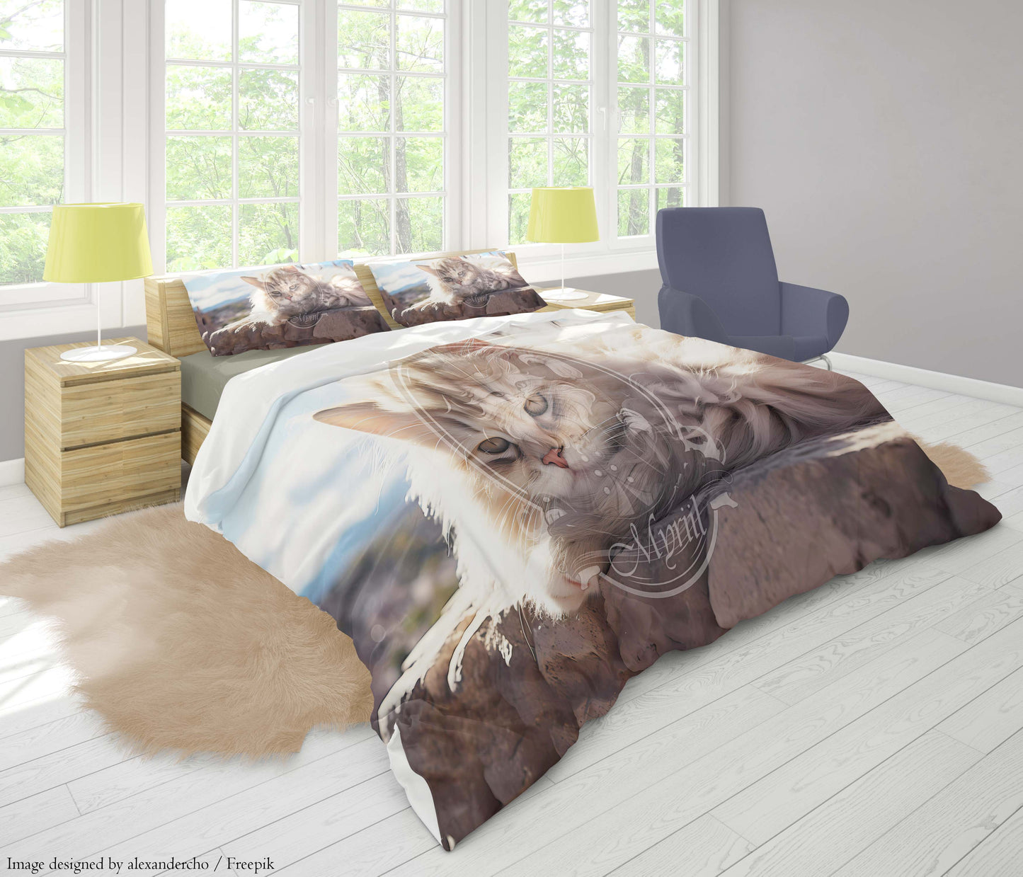 Een kat die op een muur slaapt
