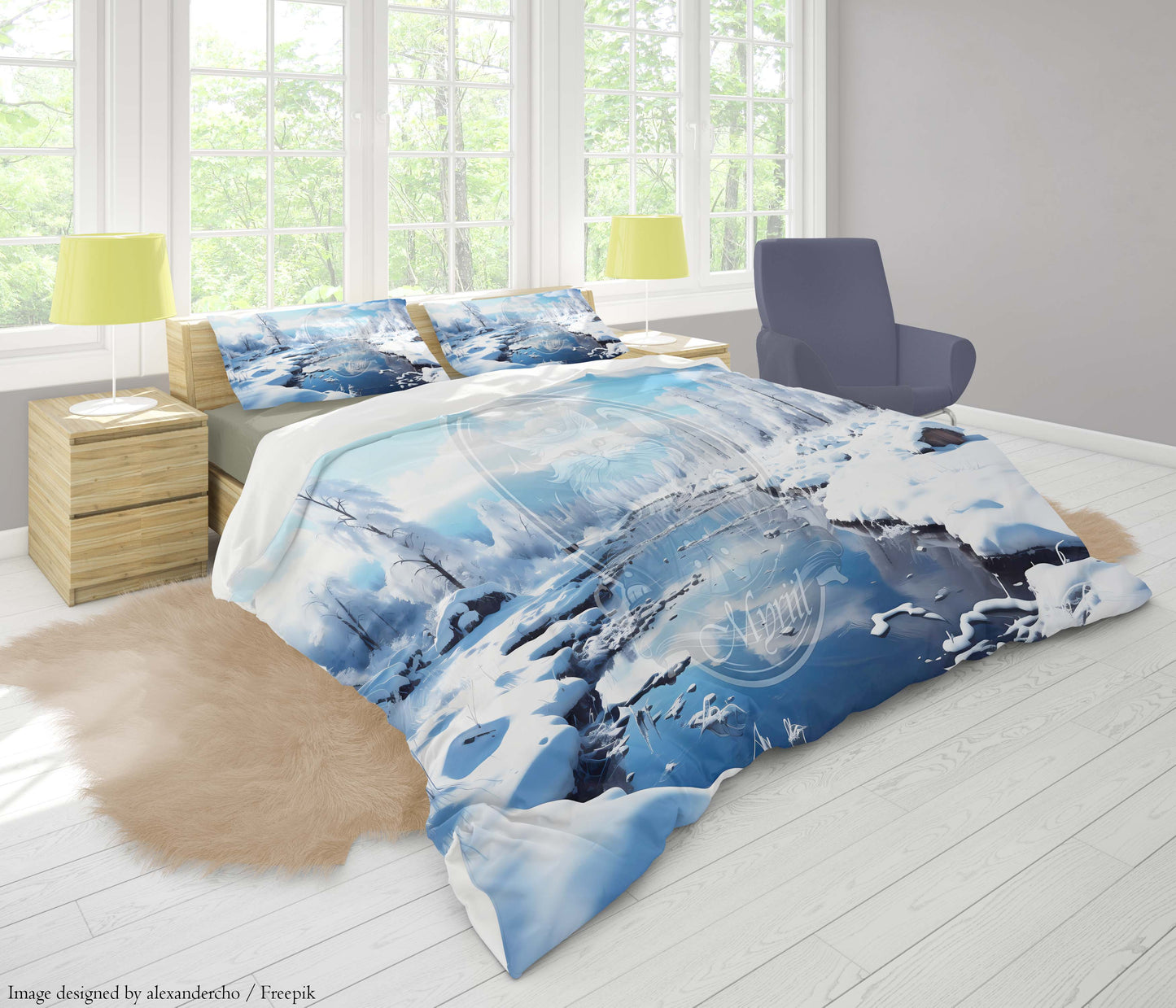 Vreedzaam winterlandschap