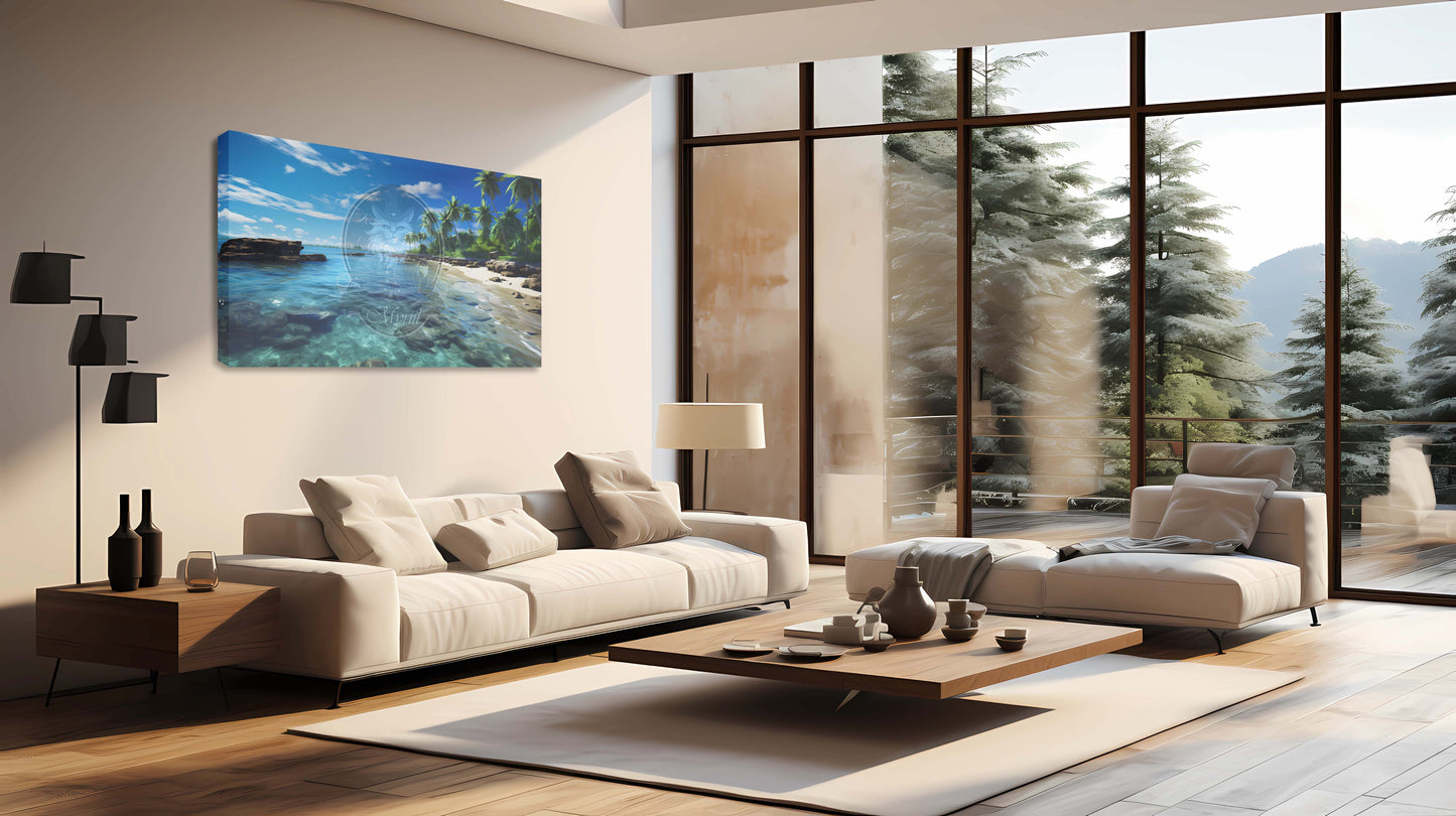 Oceanside van een tropisch eiland