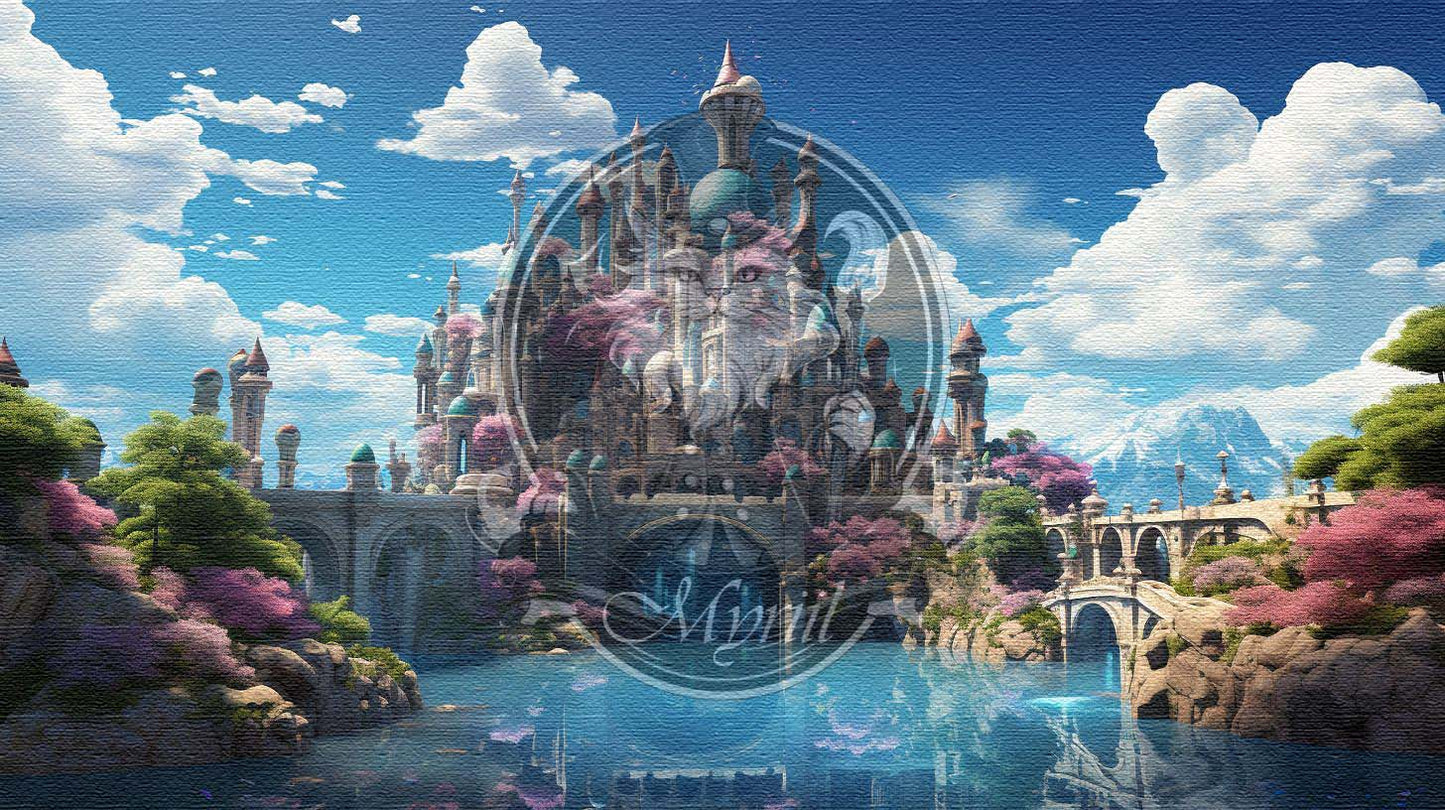 Ondergrondse haven van een fantasiekasteel