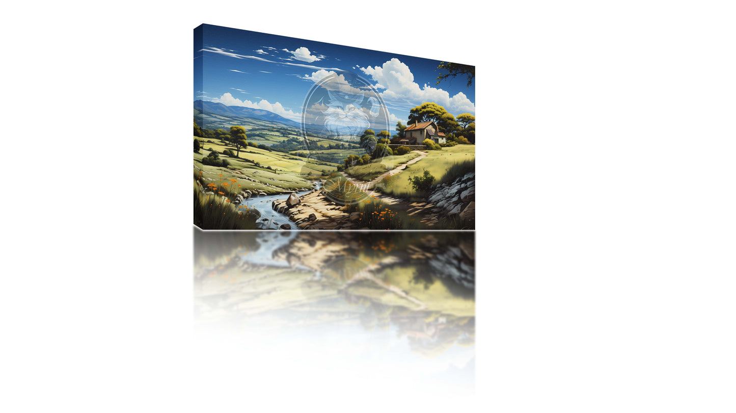 Italiaans landschap in de zomer
