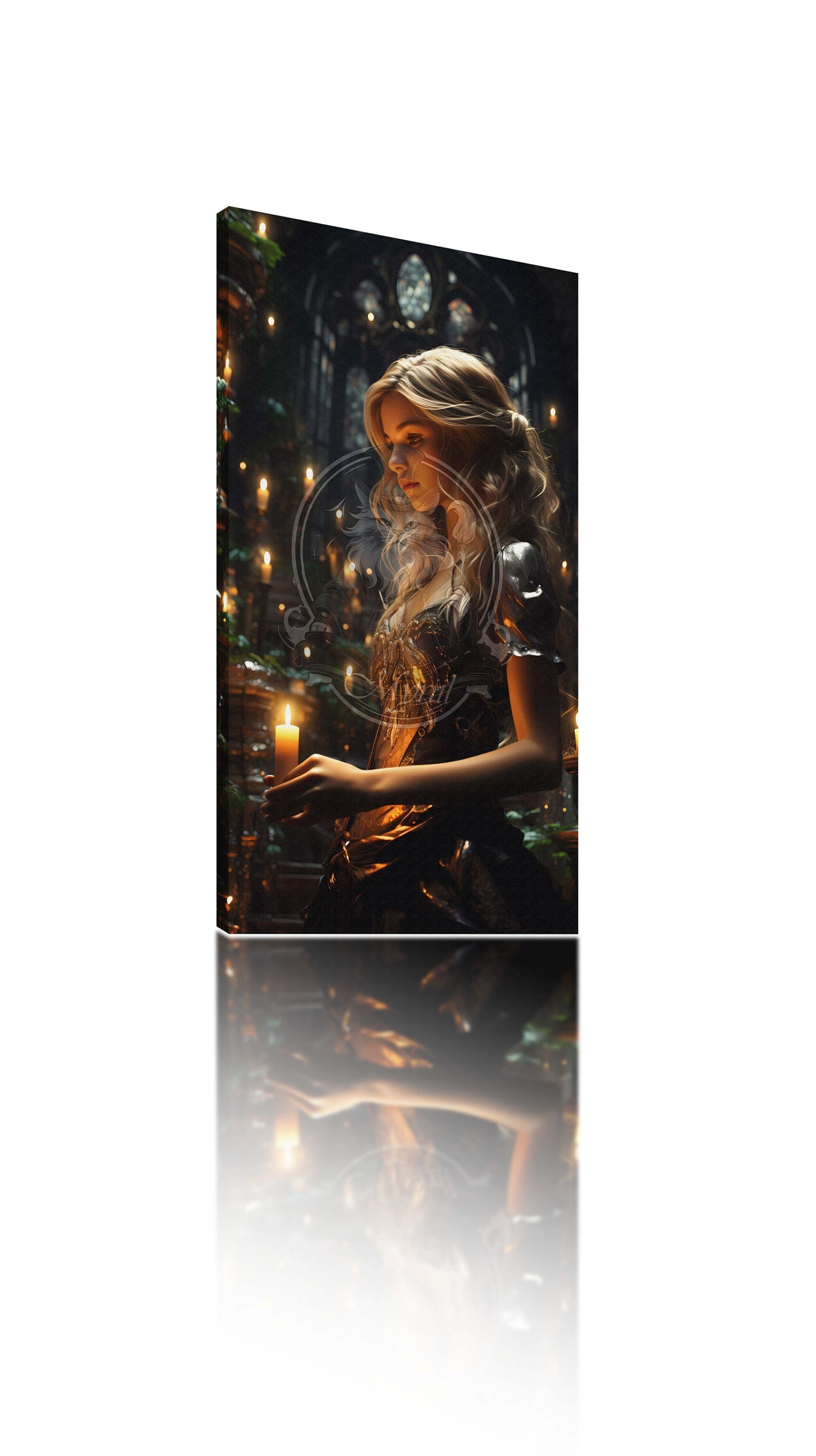 Girl holding a candle